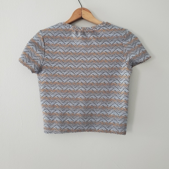 Zara Trafaluc Chevron Pattern Tee - Picture 2 of 3